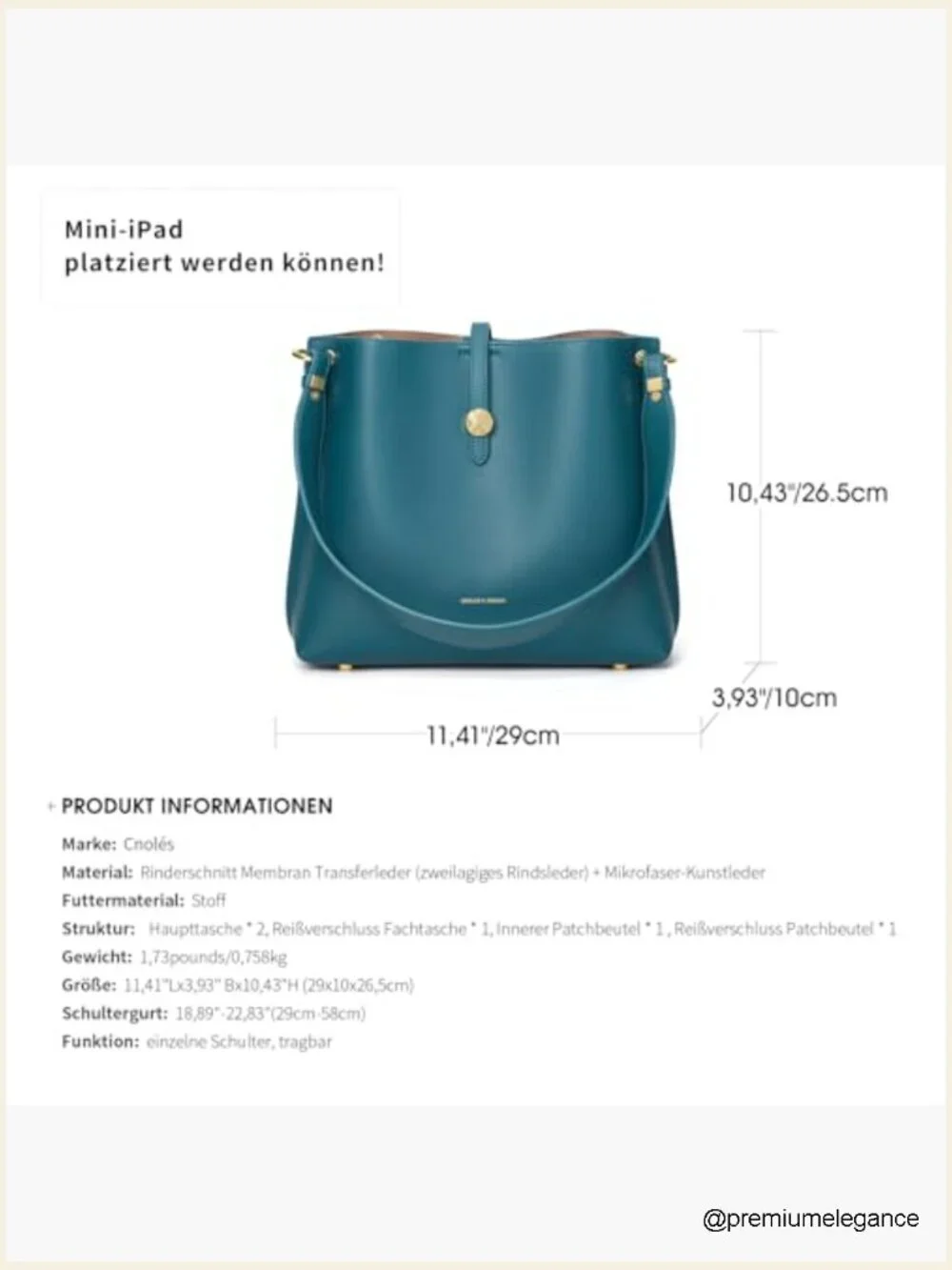 Genuine Leather Bucket Tote Bag Top Handle Shoulder Satchel